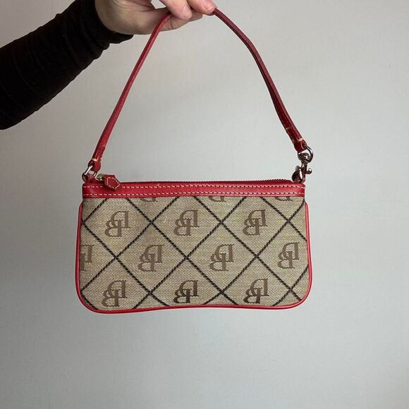 Dooney & Bourke vintage y2k mini canvas and leather wristlet bag - Picture 2 of 5